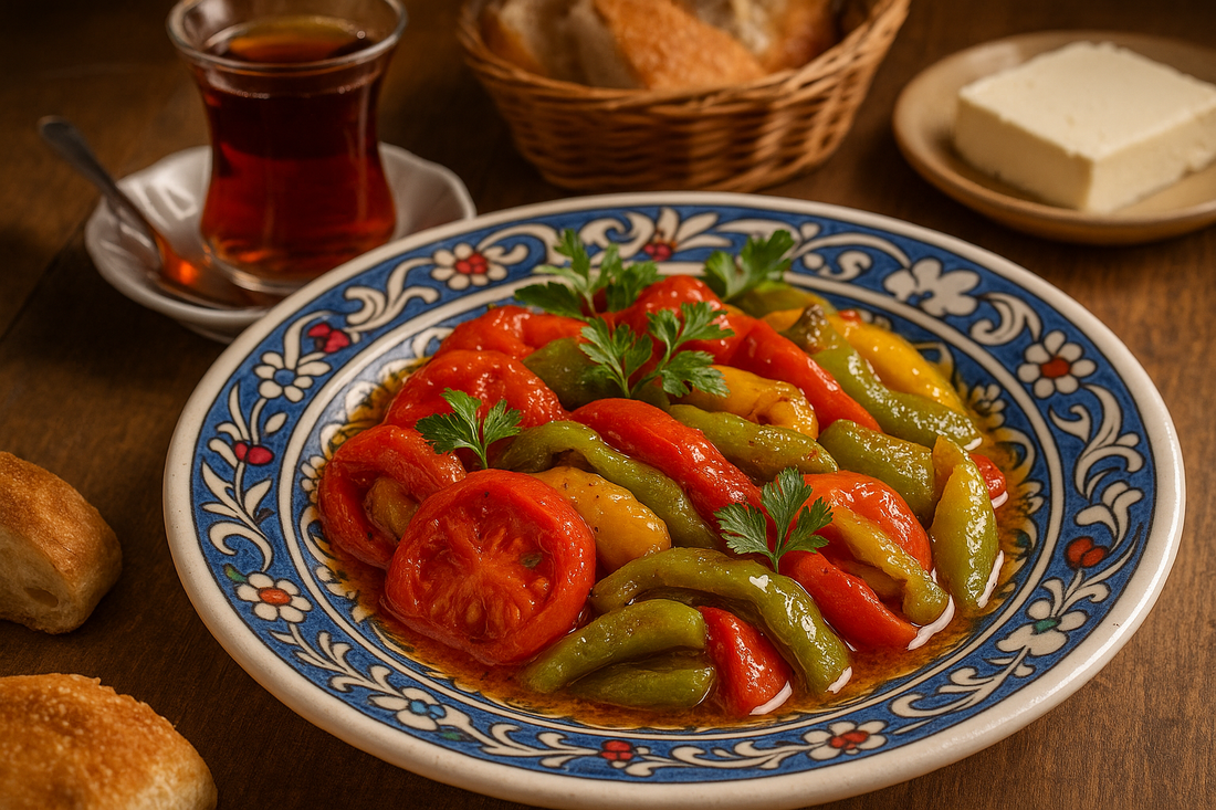Kahvaltılık Zeytinyağlı Domates Biber Kavurması